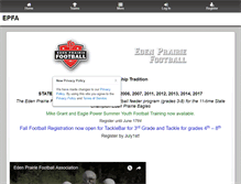 Tablet Screenshot of edenprairiefootball.com